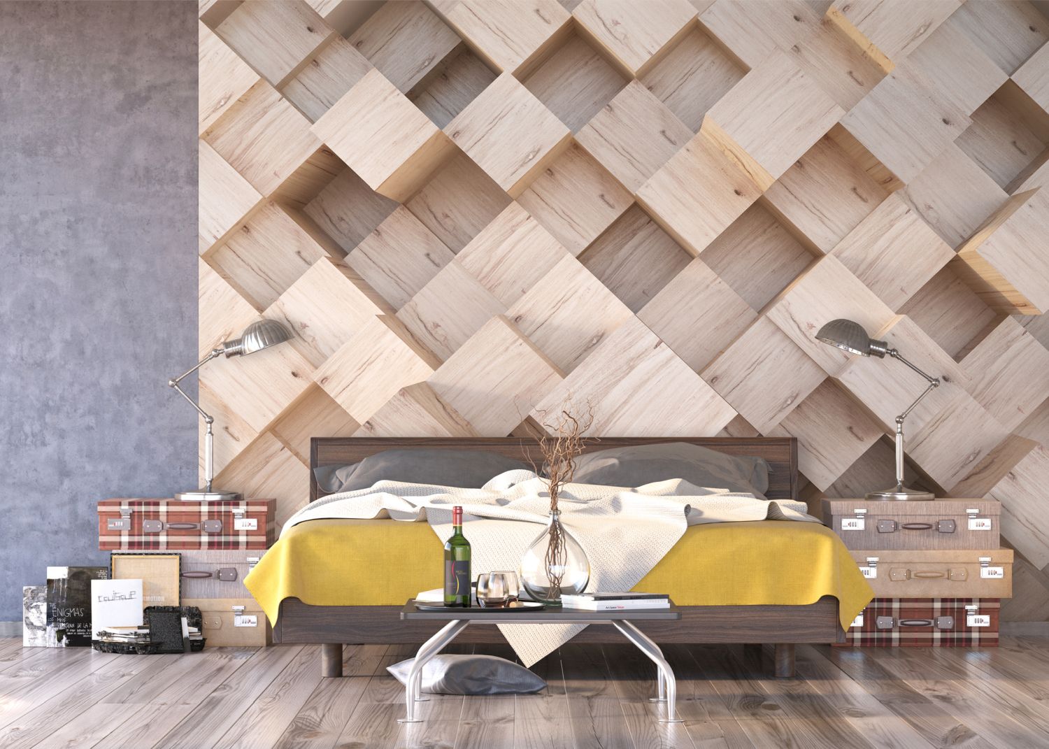 Sanders & Sanders fotobehang 3D-motief beige - 375 x 270 cm - 600555