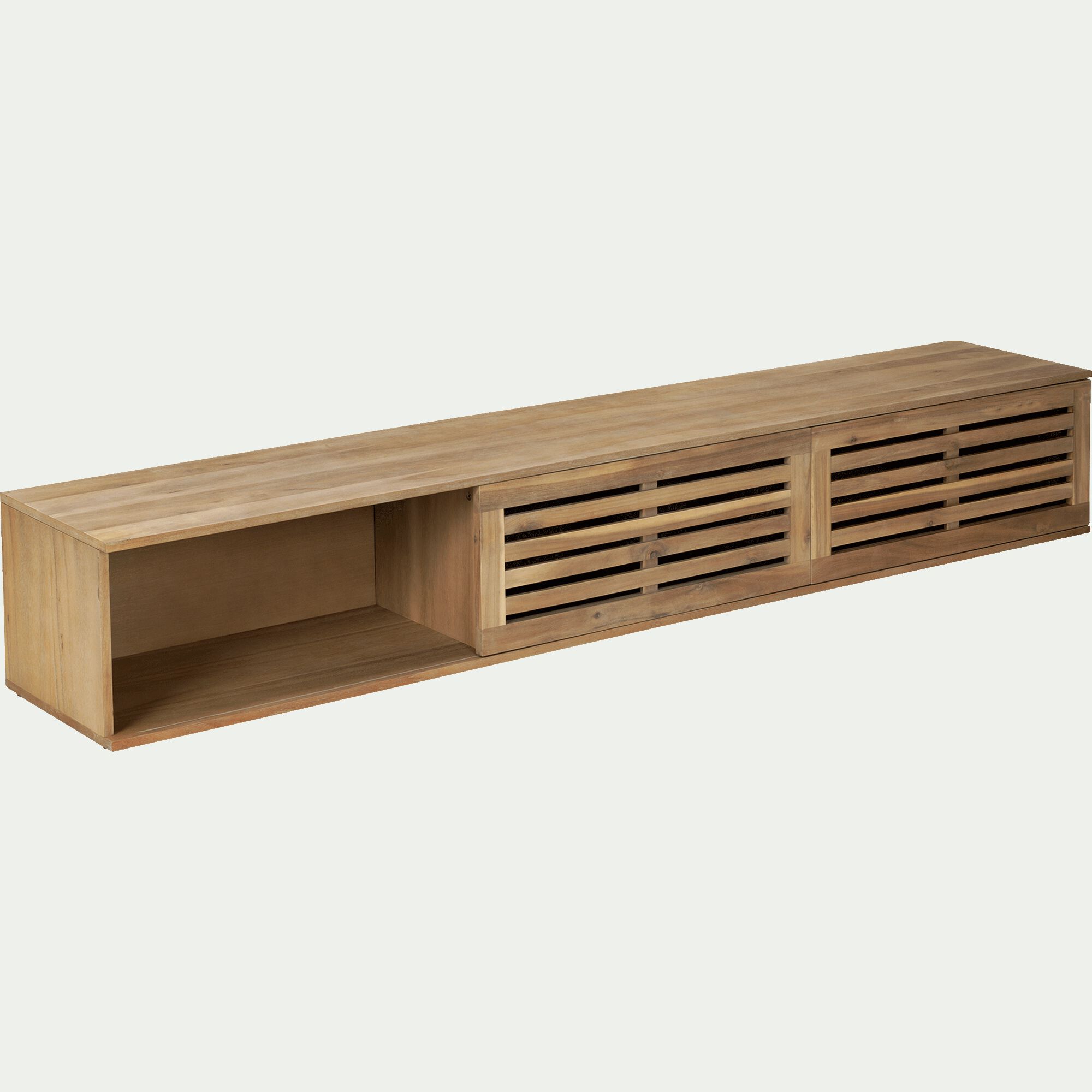 GAIA - Niches de rangement en acacia massif pour lit Gaia - bois clair