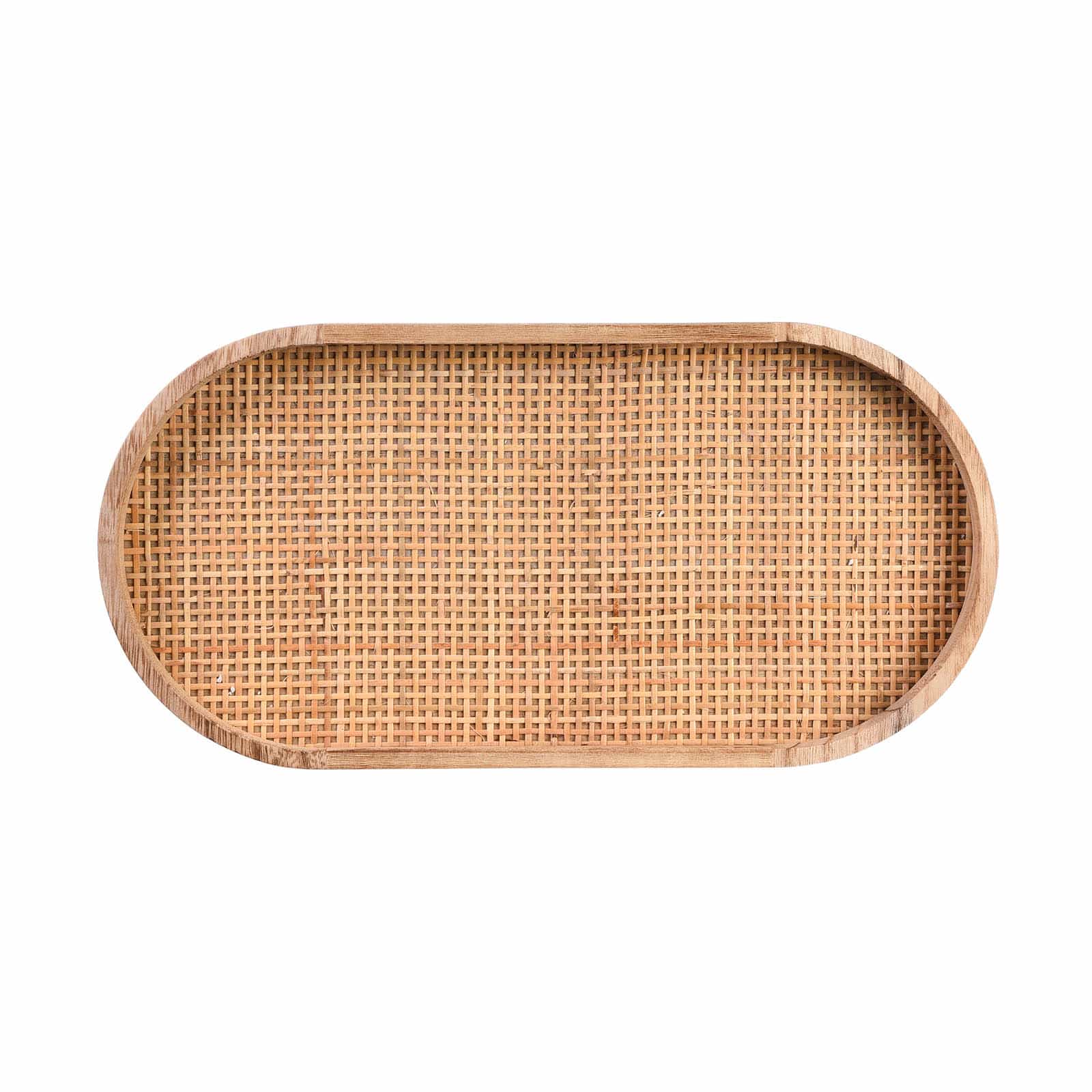 Deko-Tablett Oval Creme,L 400 x B 200 x H 25 mm