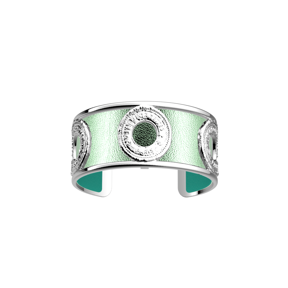 Manchette Pépite, cuir réversible Aquatic / Aquamarine Métallisé
