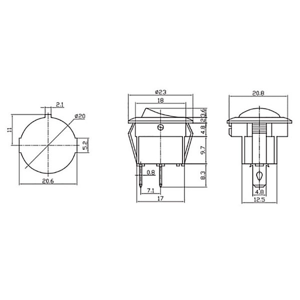Interrupteur à Bascule Unipolaire On-Off 6.5A 250V - SILAMP