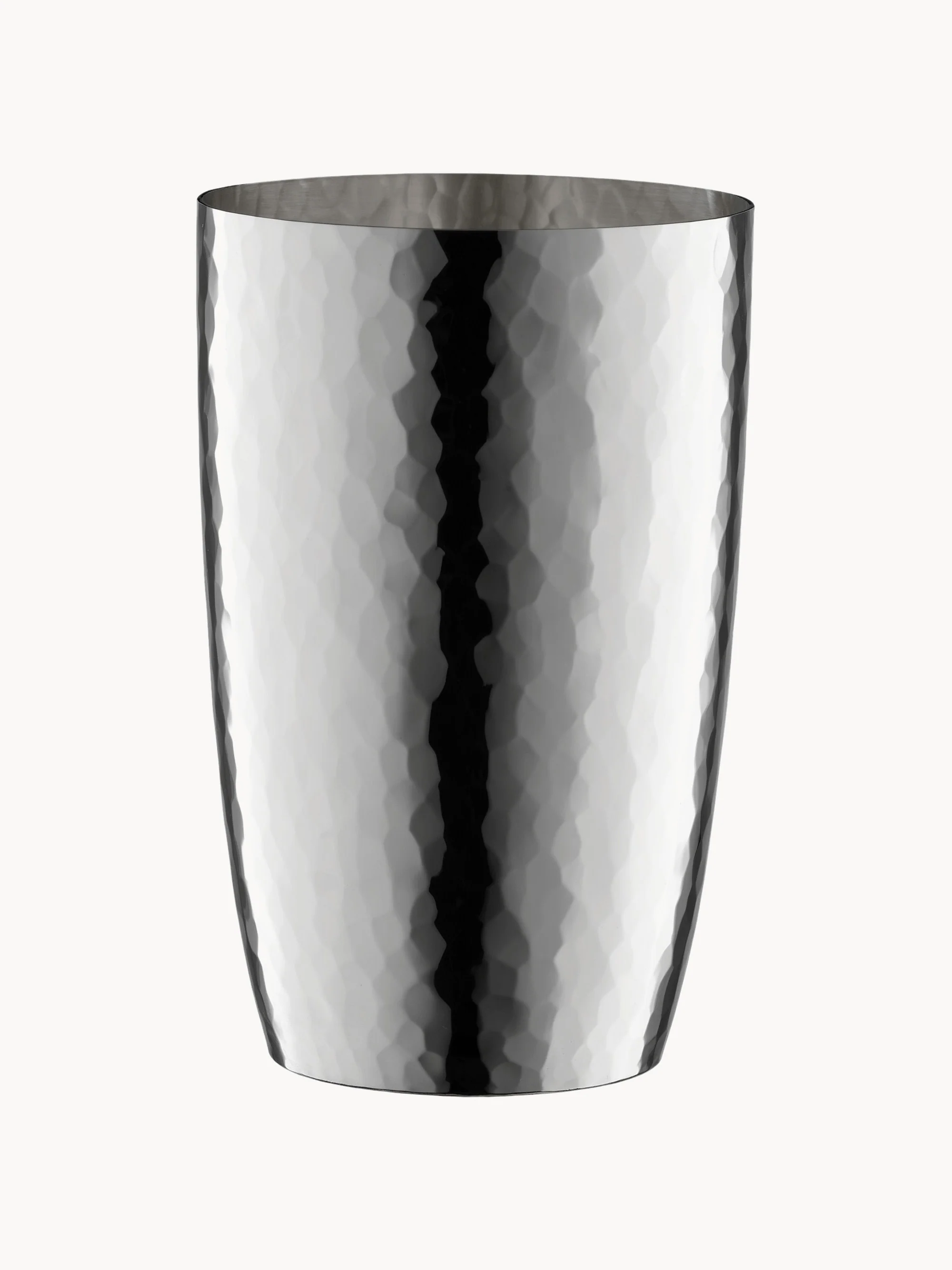 Handgefertigtes Longdrinkglas Martele, versilbert