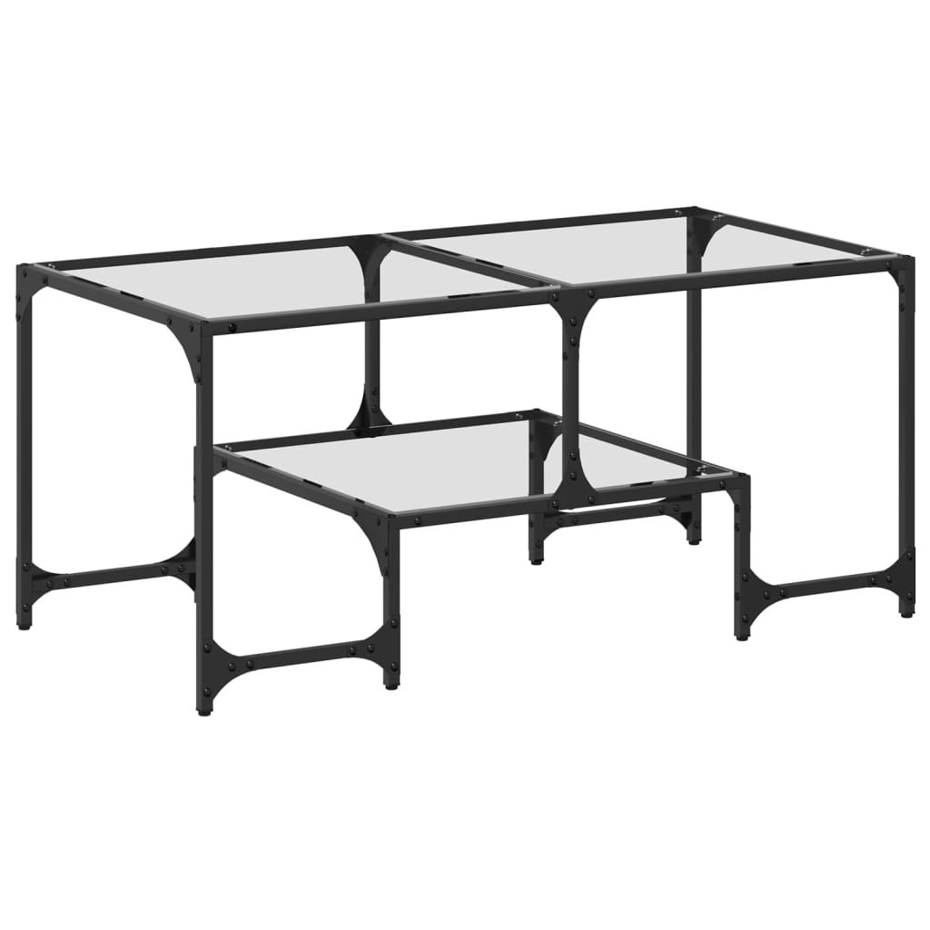 Stolik Kawowy Ława Stół Szklany 98.5x50x45 Do Salonu Do Pokoju