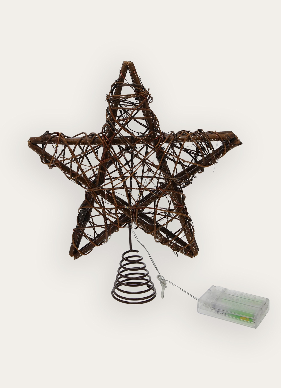 CIMIER LUMINEUX ÉTOILE EN ROTIN BRUN