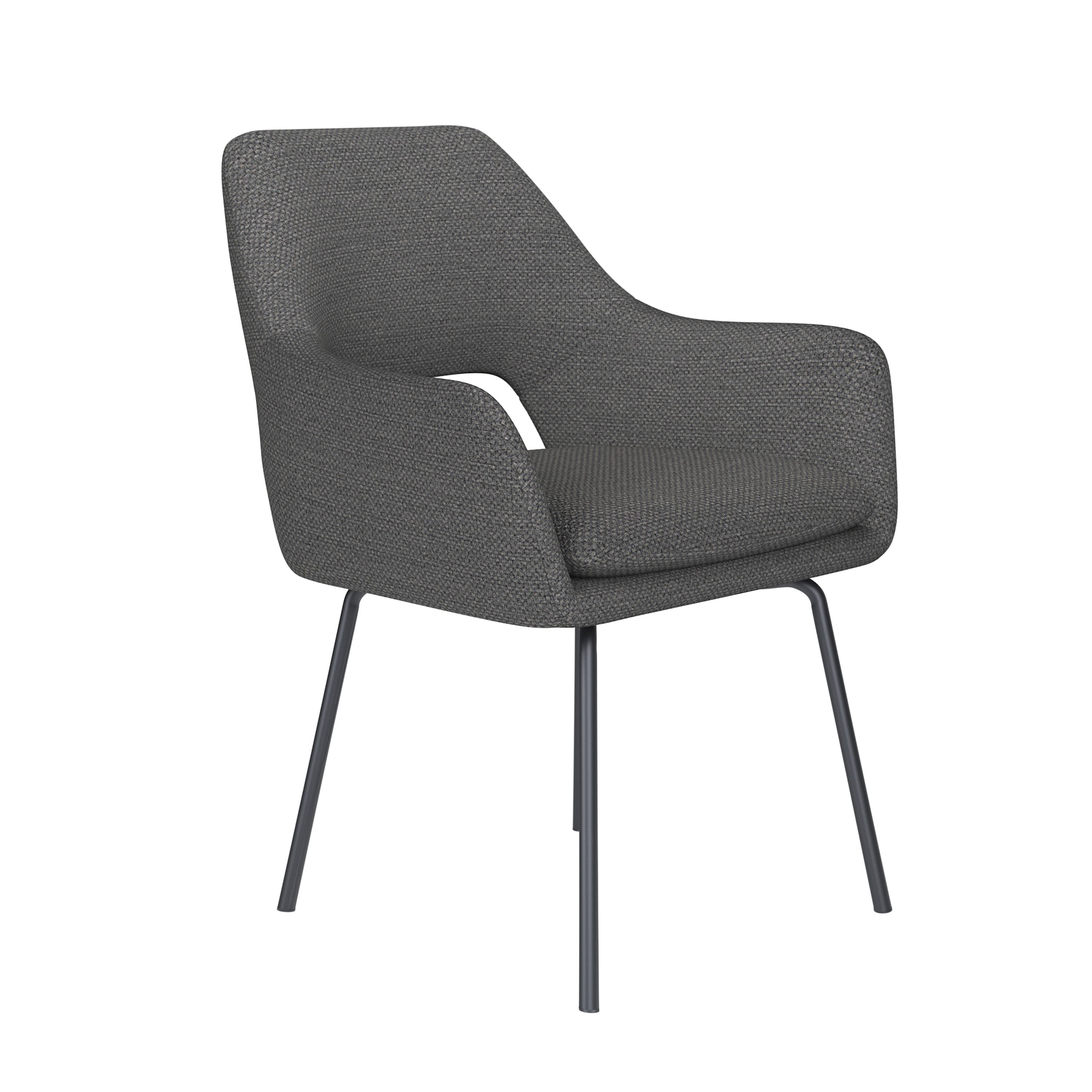 Housecraft Living Mos Eetkamerstoel Metaal Grijs