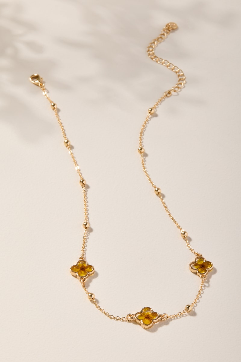 Joan Clover Station Chain Necklace