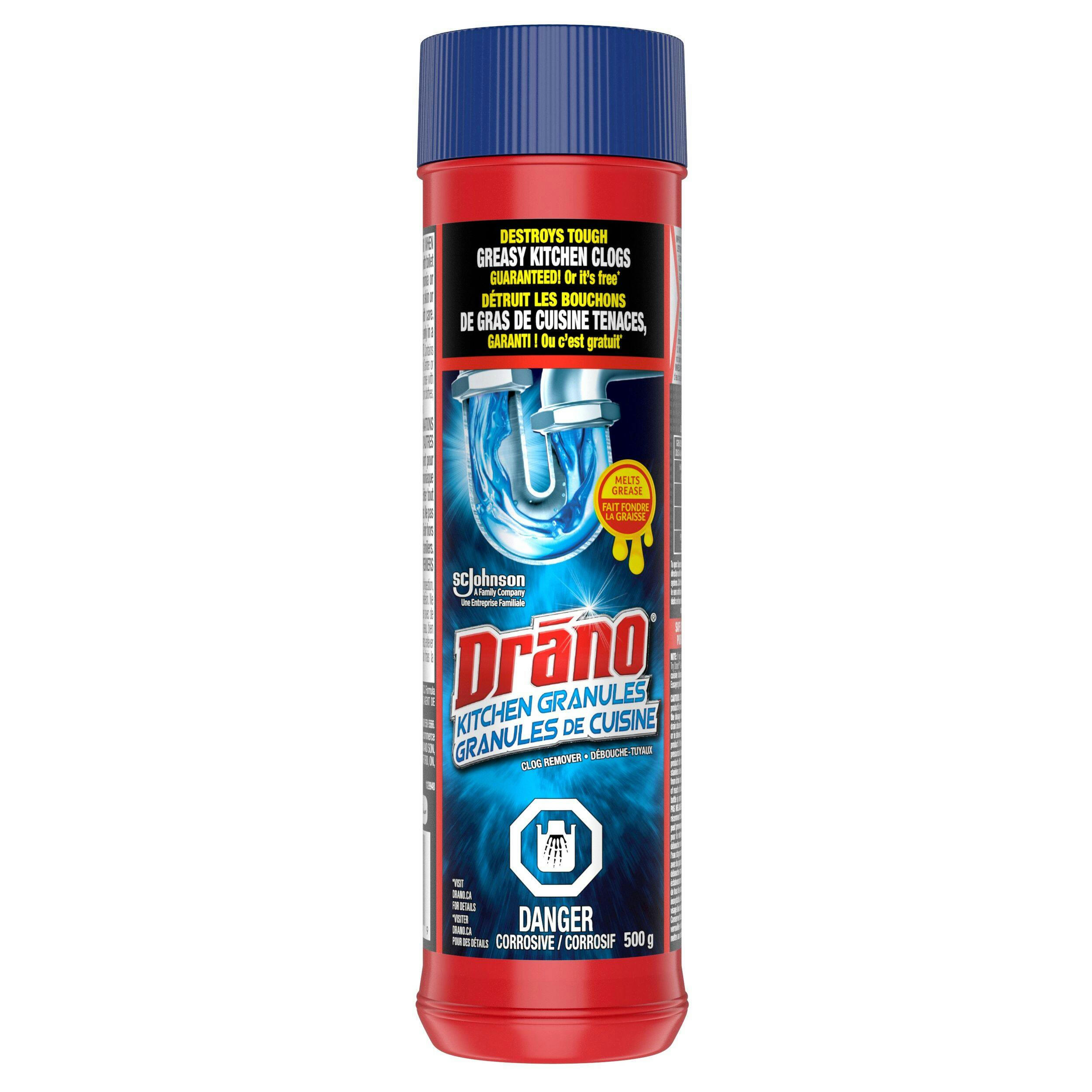 Drano Kitchen Granules Drain Cleaner & Clog Remover, 500-g