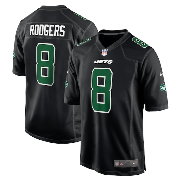 New York Jets Nike Fashion Game Custom Jersey - Black