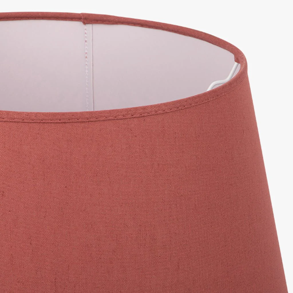 Abatjour Drum em Linho Vermelho D40cm