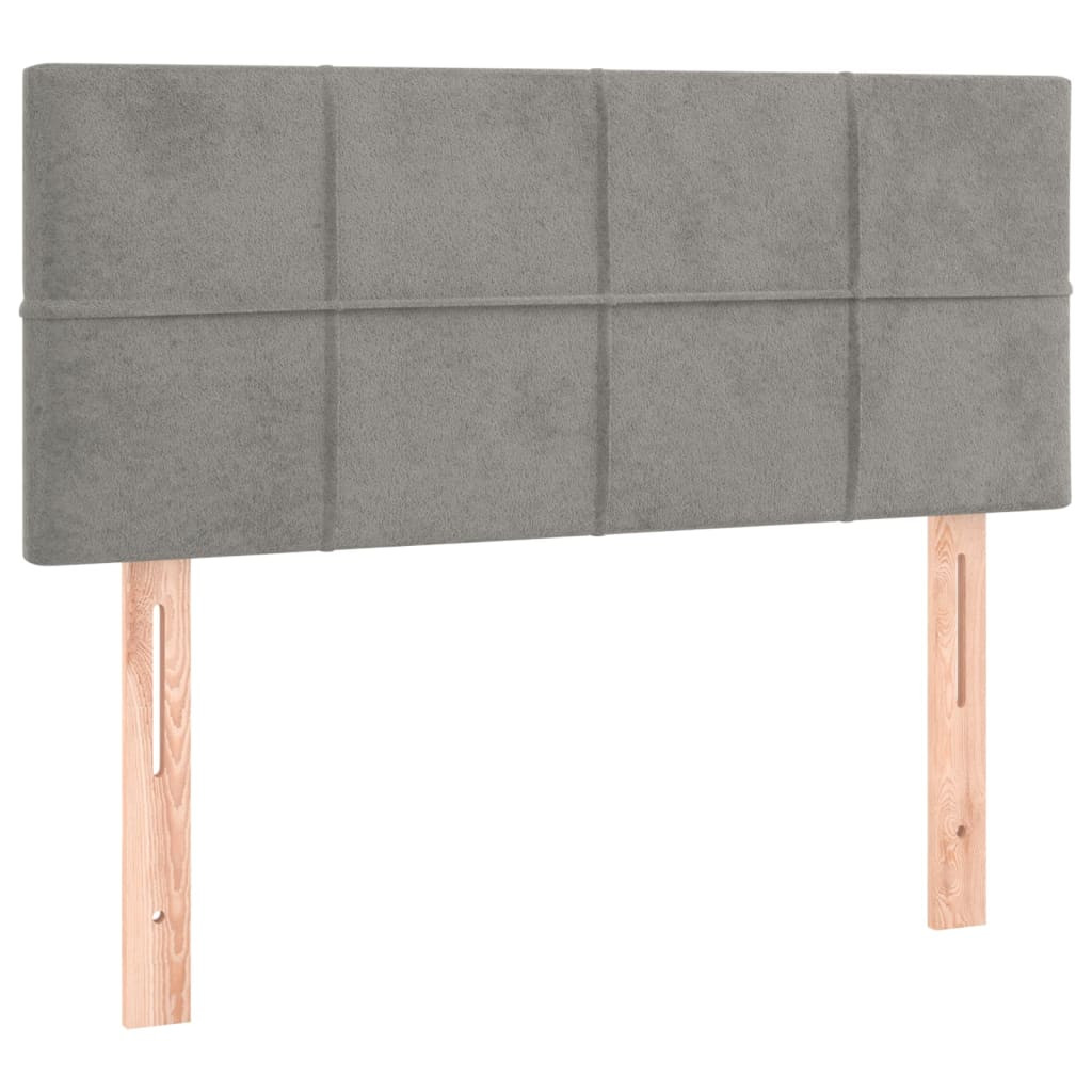 Wezgłowie Szary 80 cm Aksamit Niski vidaXL