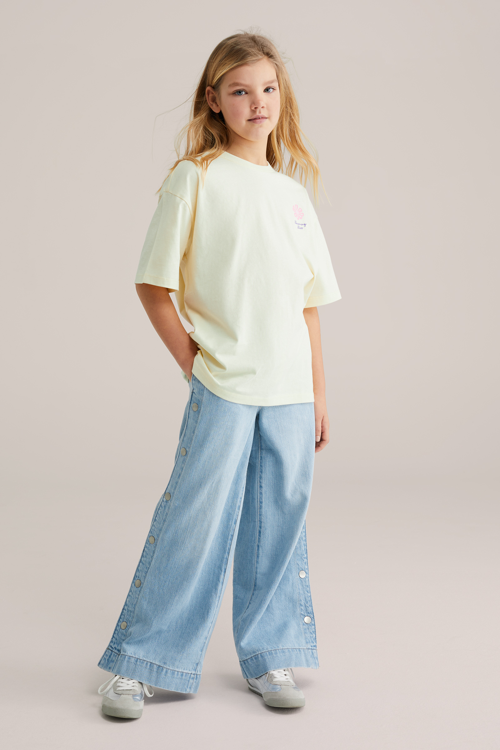 Meisjes wide leg jeans