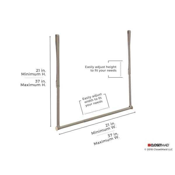 ClosetMaid Nickel Double Hang Closet Rod