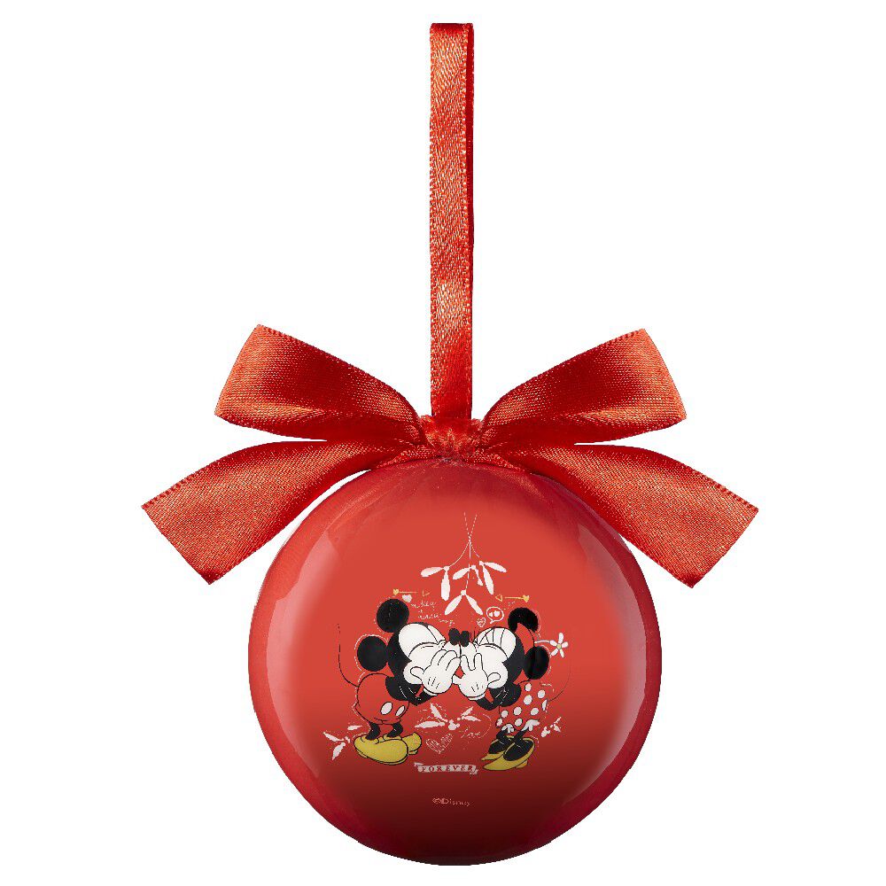 Boule de No&euml;l Disney motif Mickey et Minnie Ø9cm