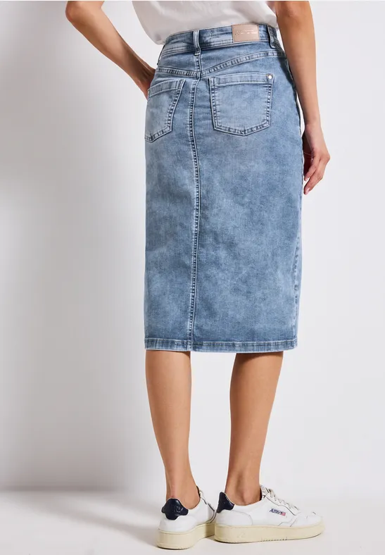 Jeansrock mit Schlitz