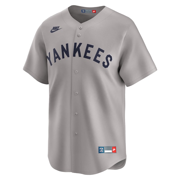 New York Yankees Nike Throwback Cooperstown Collection Limited Jersey - Gray