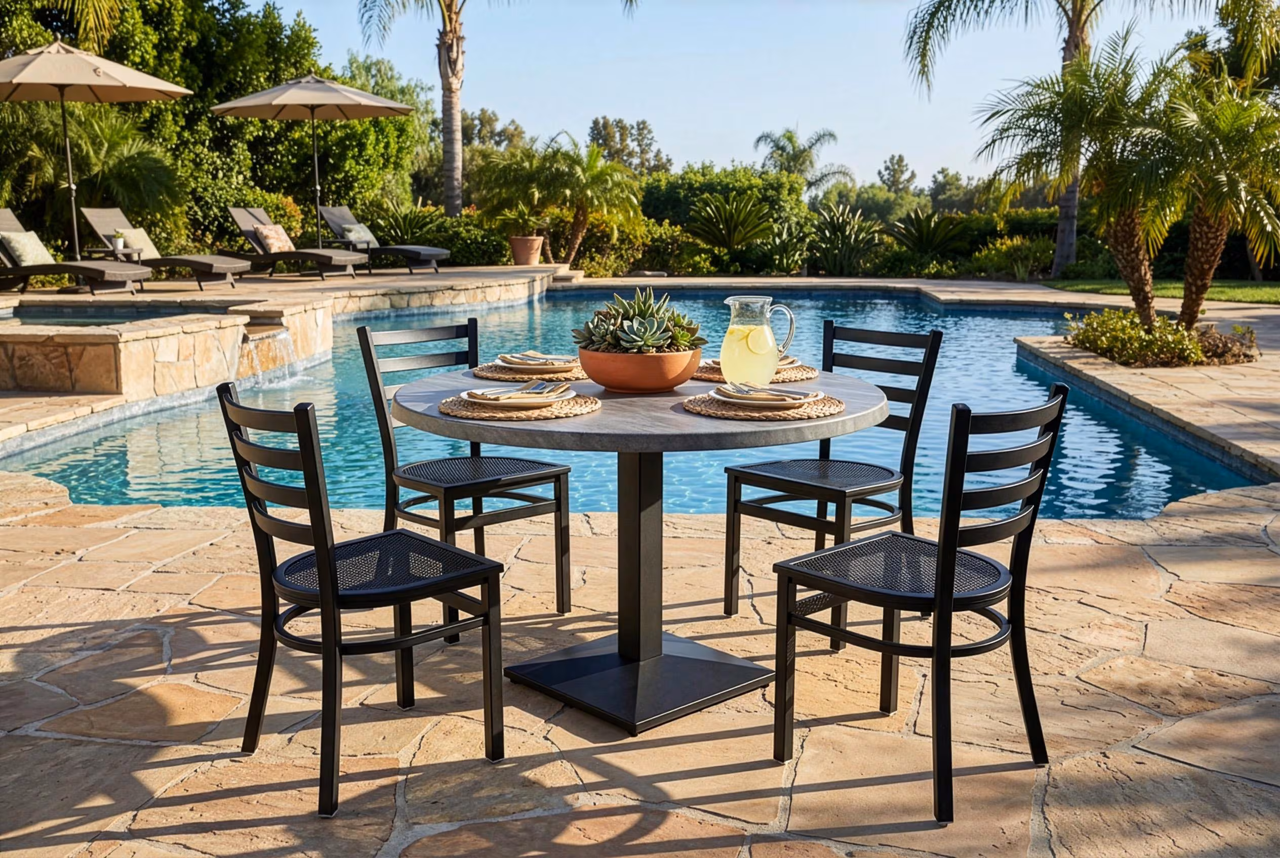 Greystone Finish Outdoor Table Top | All-Season Heavy-Duty Patio & Restaurant Tops