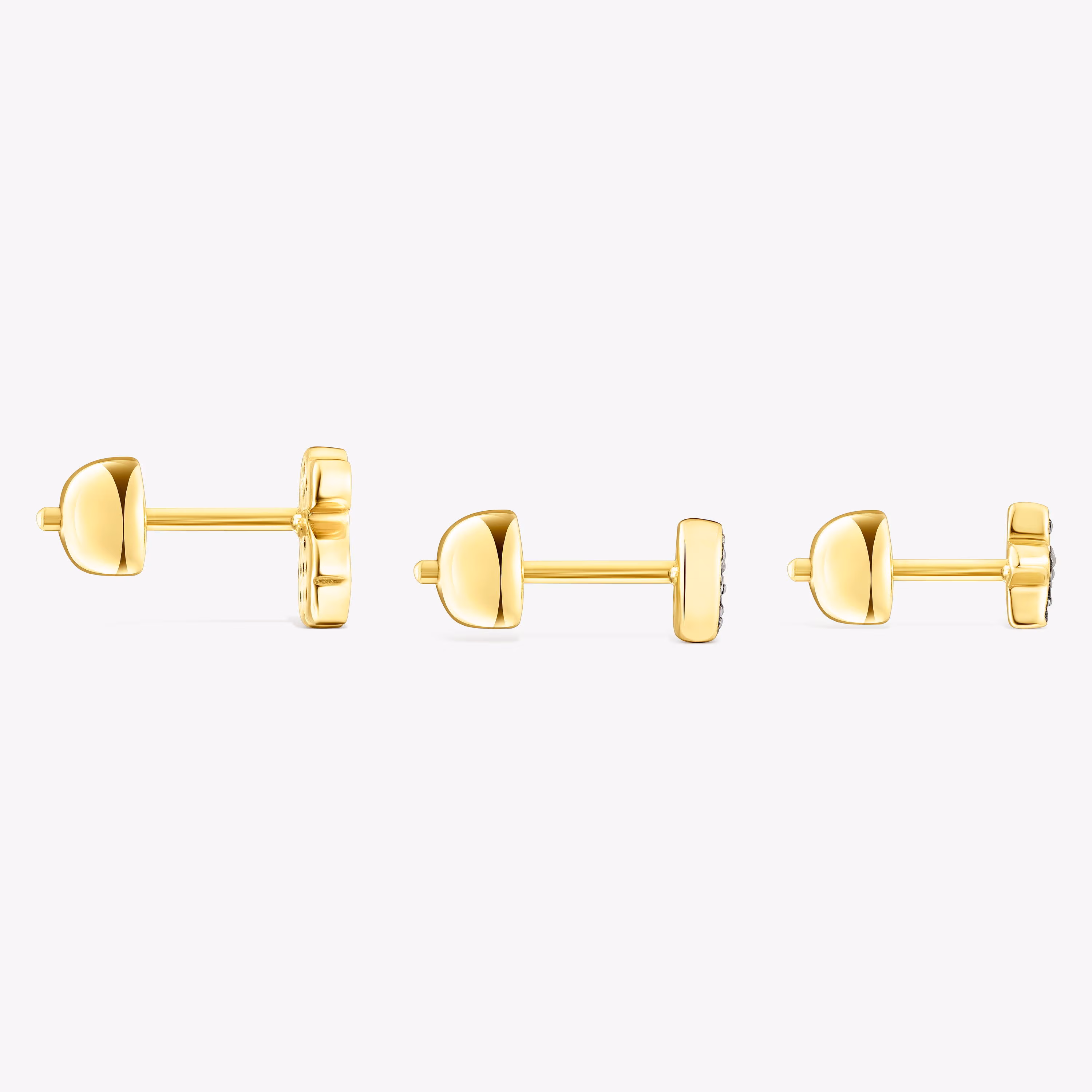 Pack de Piercings de oreja TOUS Basics con baño de oro 18 kt sobre plata y espinela