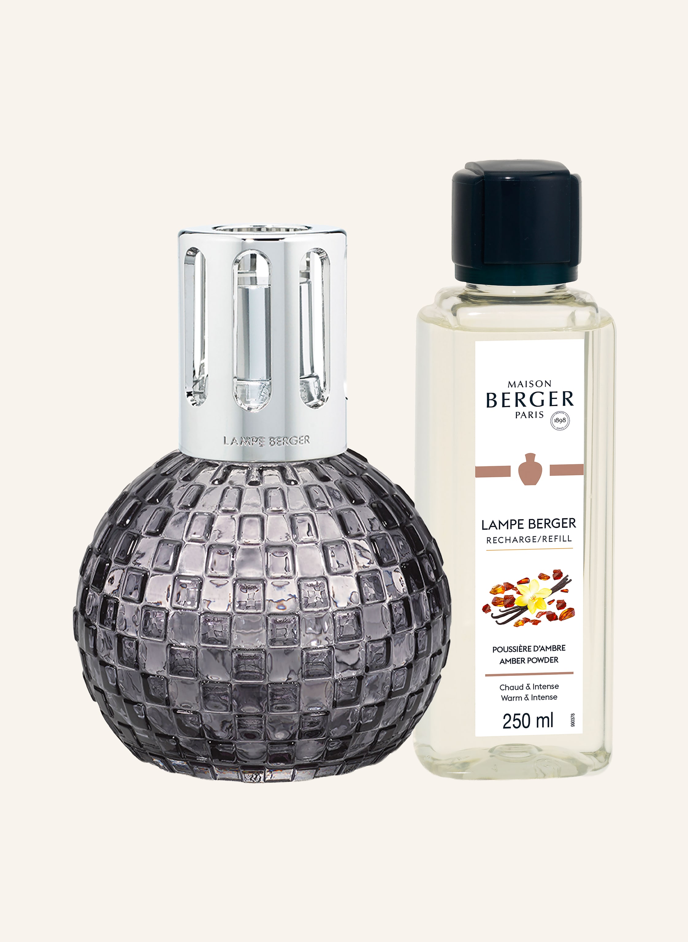 MAISON BERGER PARIS Set DISCO GRISE: Duftlampe und Nachfüller