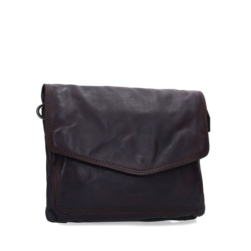 No Stress Bruine leren unisex schoudertas