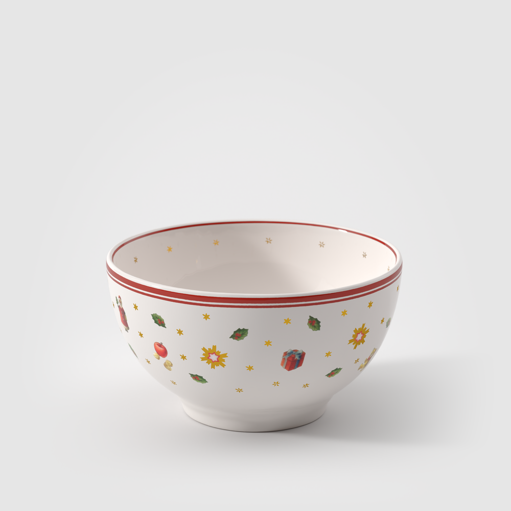 Toy's Delight Cereal bowl - Red, 15.9 oz, Premium Porcelain