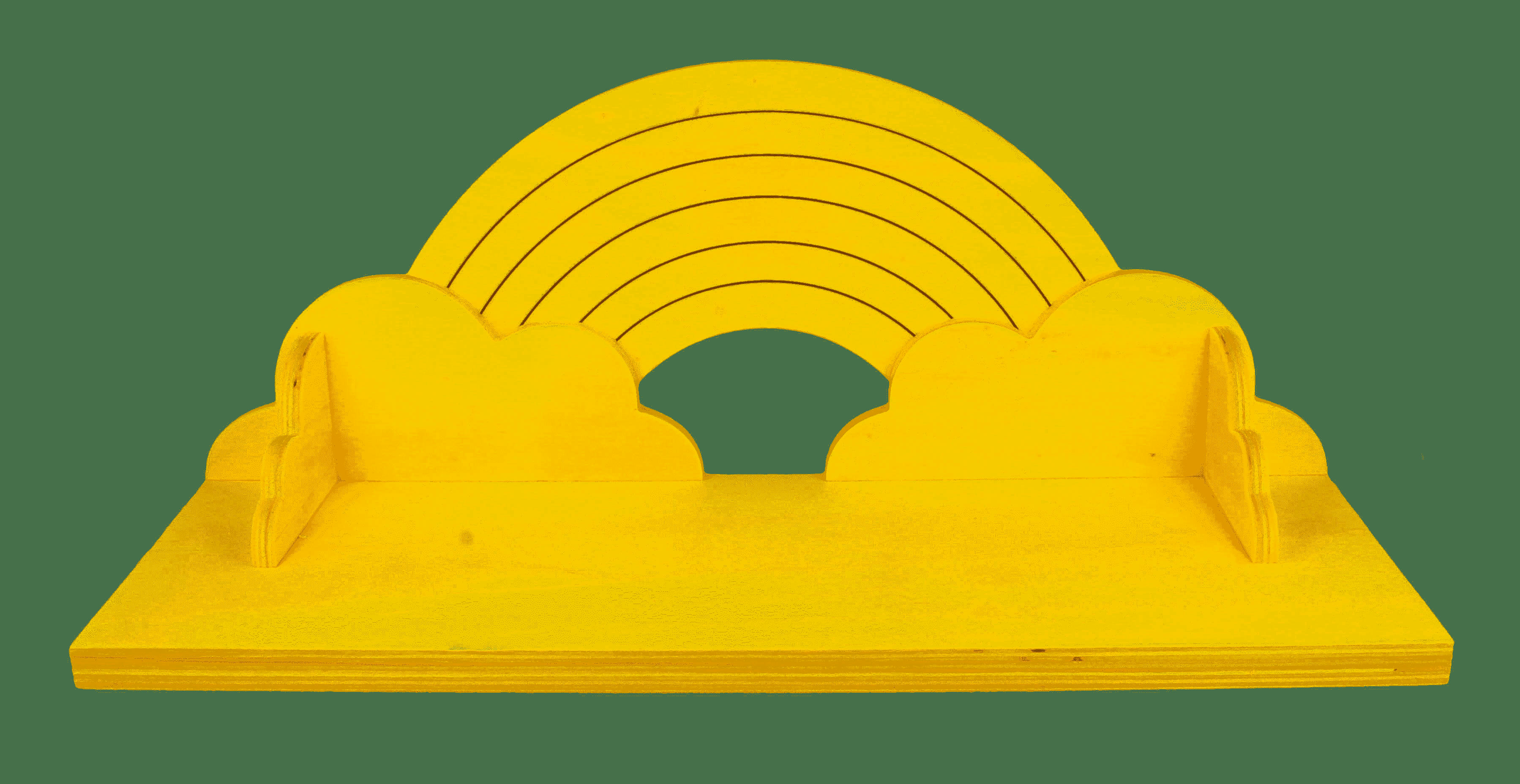 ARC-EN-CIEL - Étagère en bois enfant arc-en-ciel L40cm