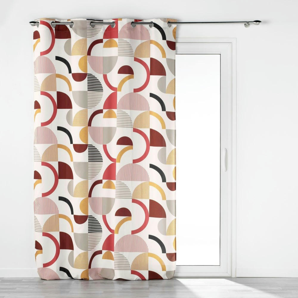 - Rideau  polyester Rouge 140 X 260