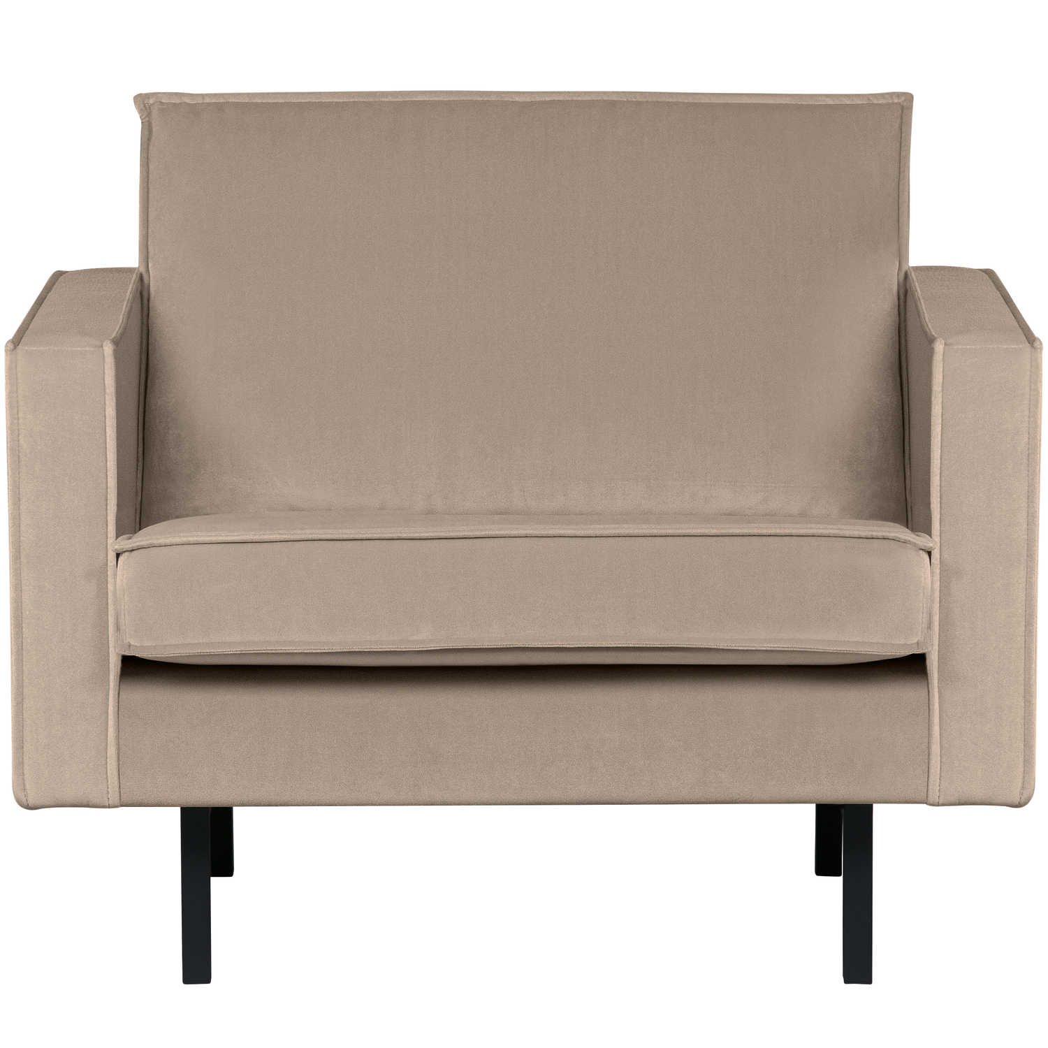 WOOOD fauteuil Rodeo - Velvet - Khaki - 85x105x86