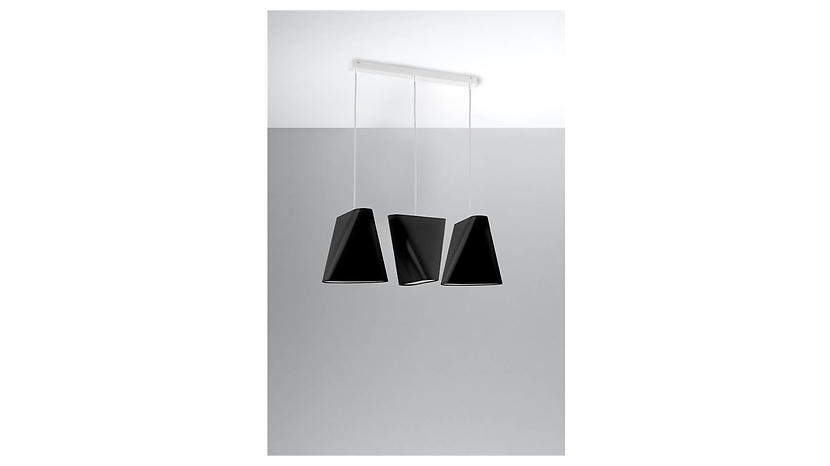 Lampa wisząca Blum 3-punktowa tkaninowa czarna