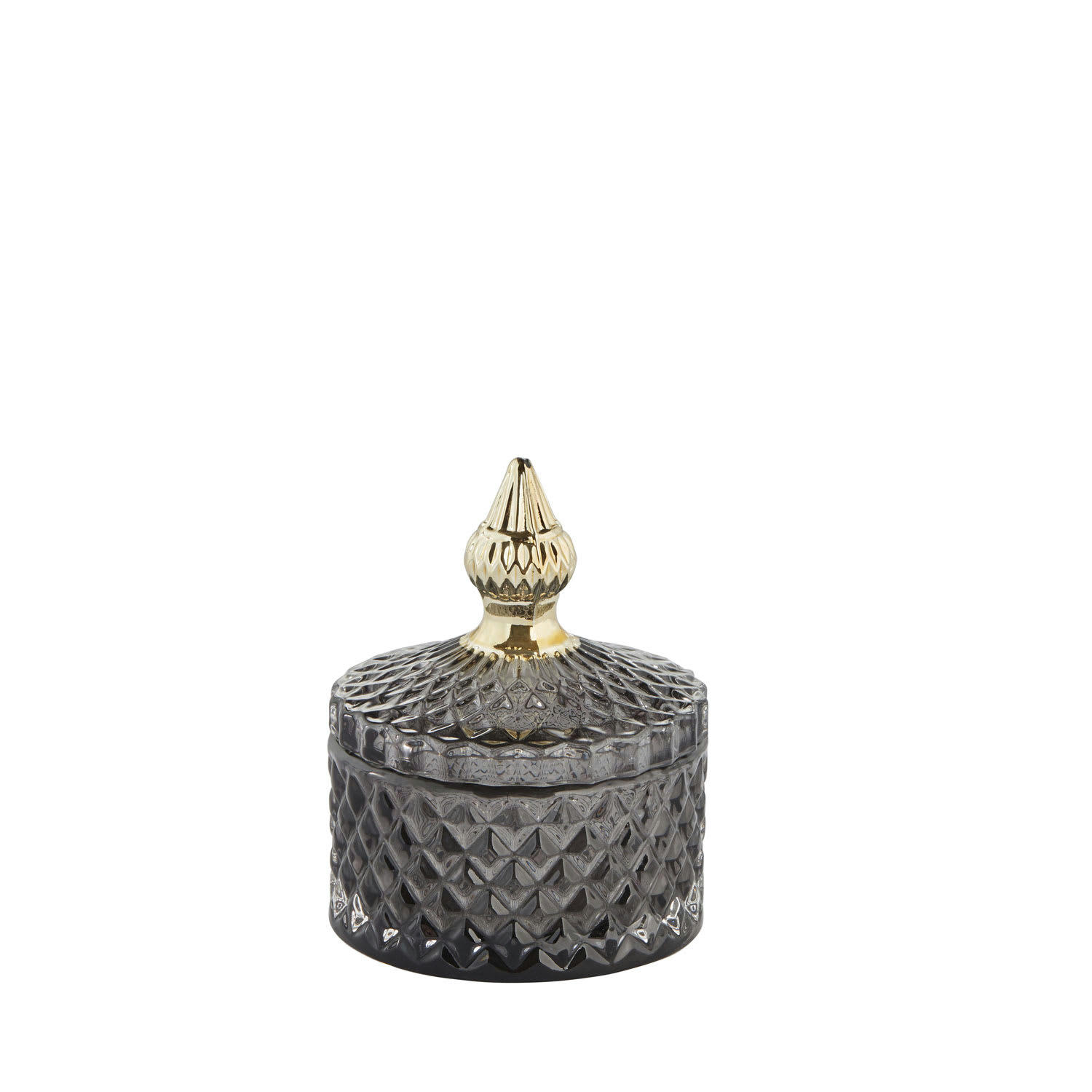 Astrid - Pot Astrid en verre gris foncé