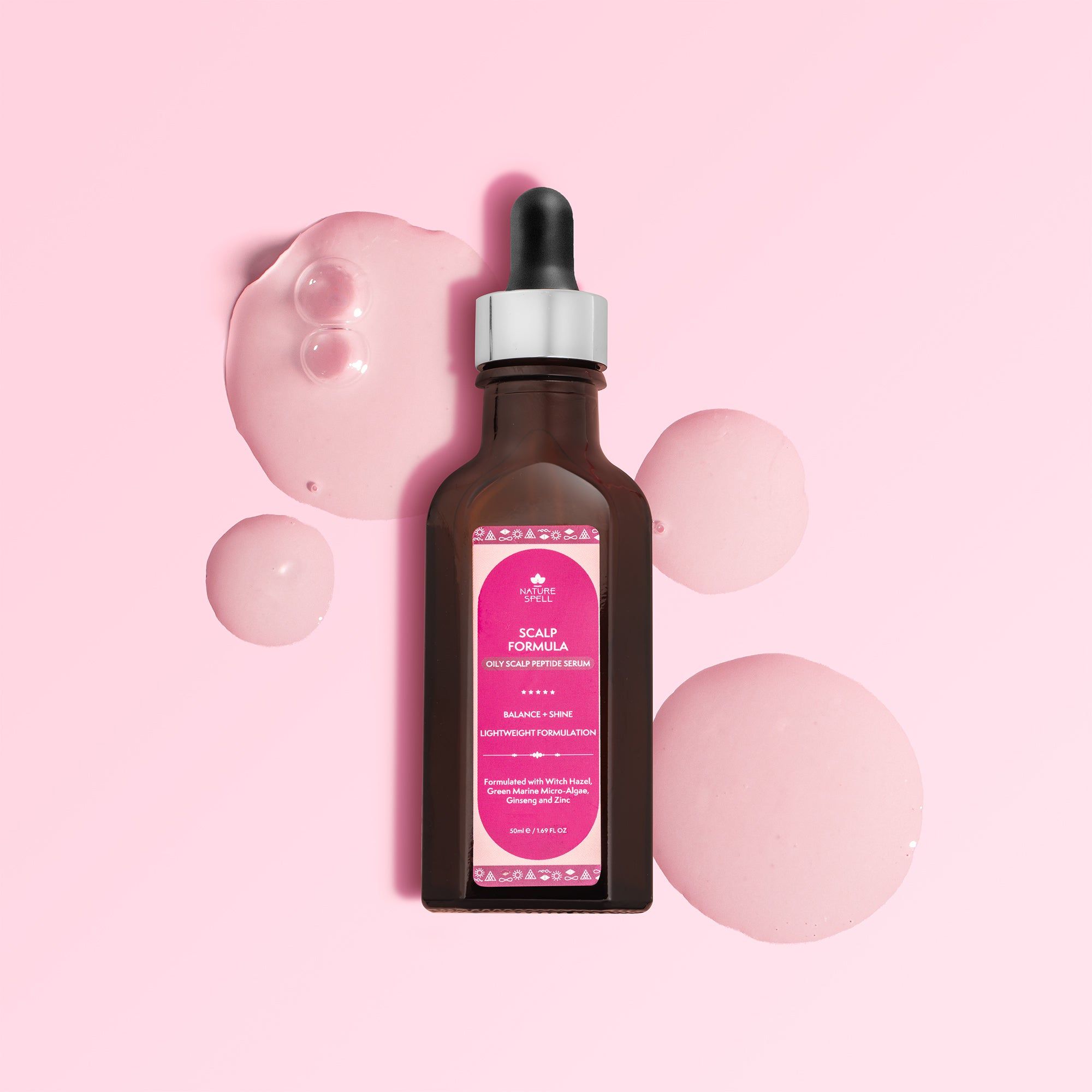 Nature Spell Oily Scalp Formula - Balance & Shine Peptide Serum for Oily Scal