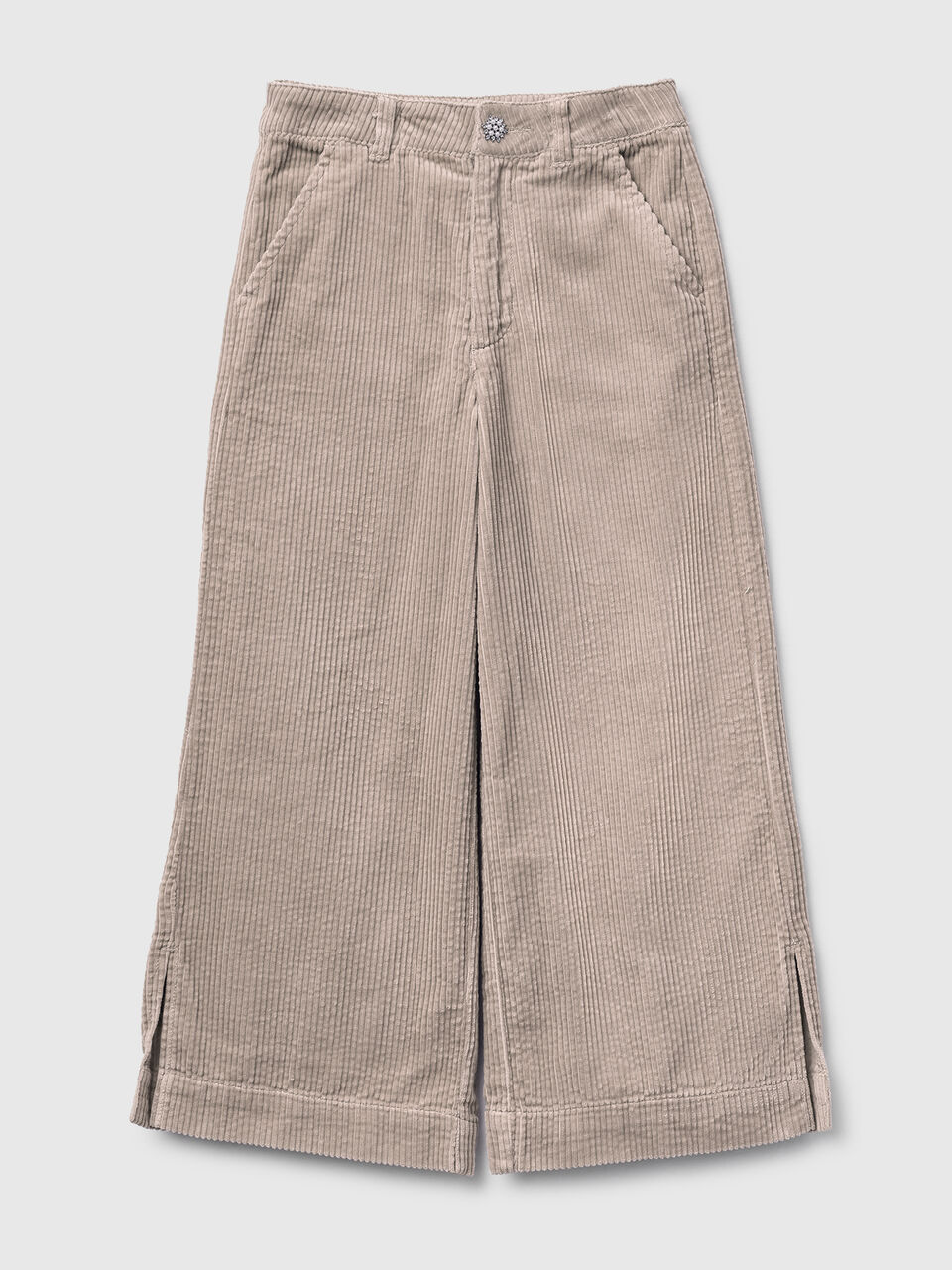 Wide fit corduroy trousers