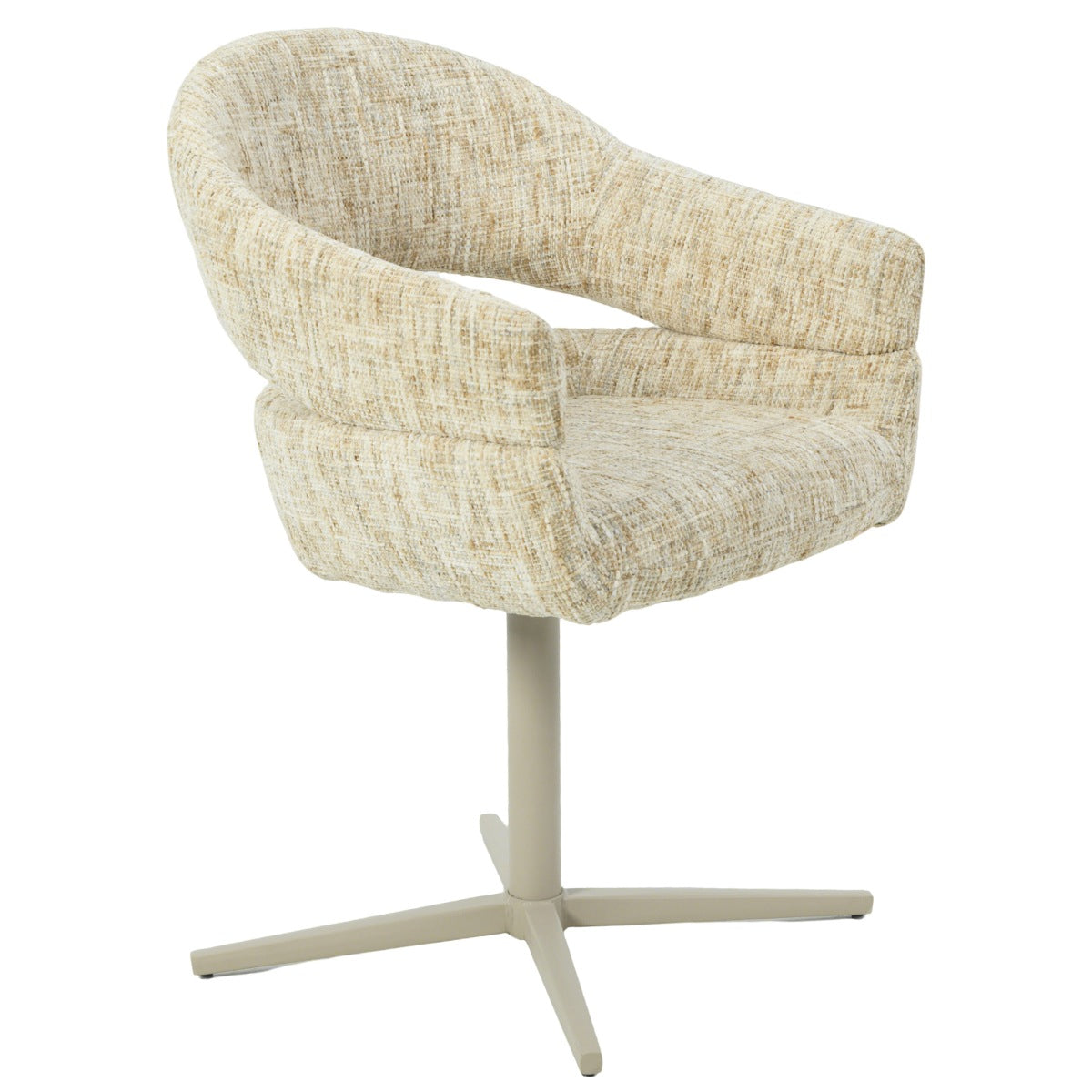 DÉJA Living Eetkamerstoel Milou - Taupe - Draaibaar - Set van 2