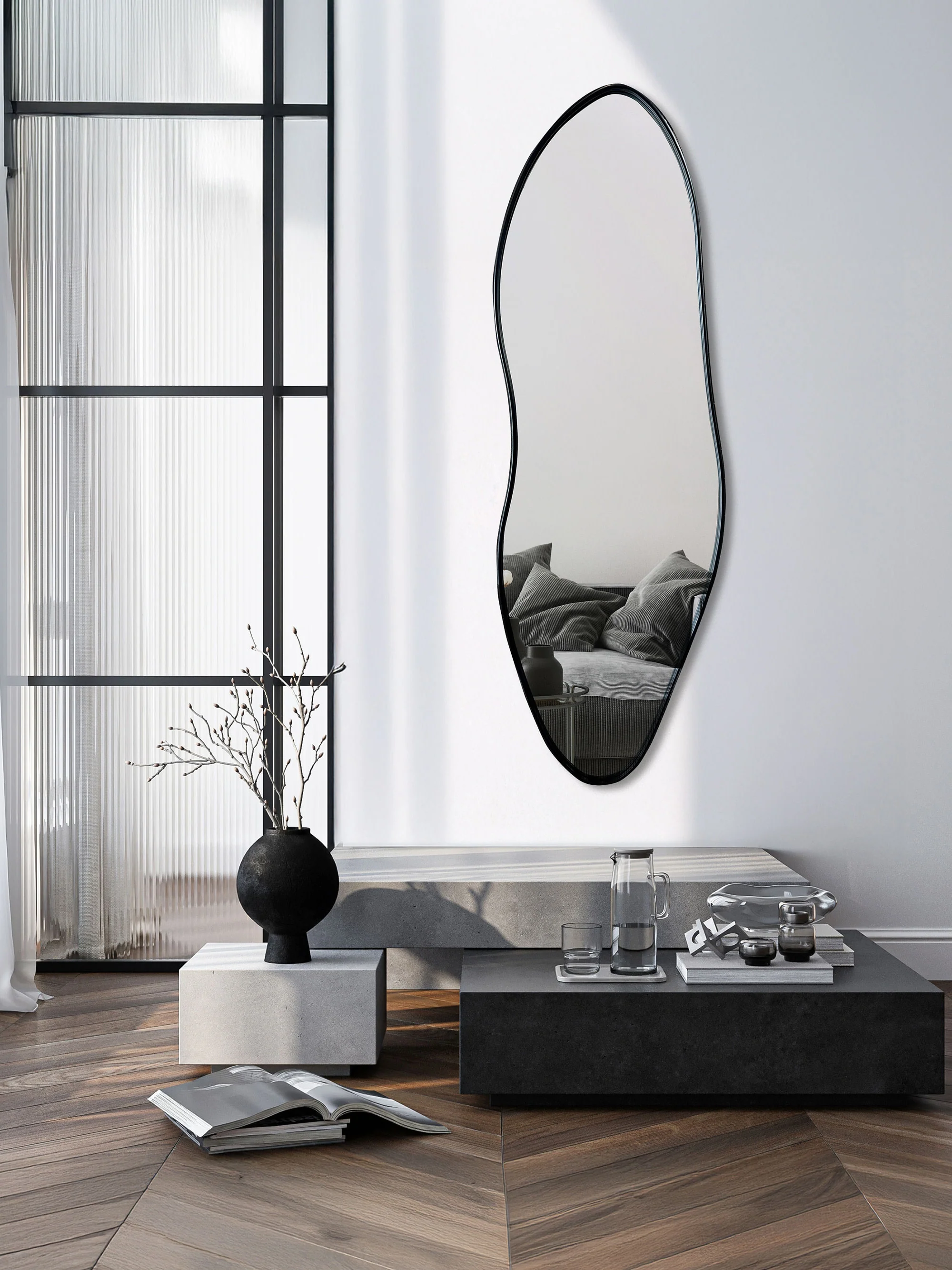 Handgefertigter Deko-Spiegel Long Shape