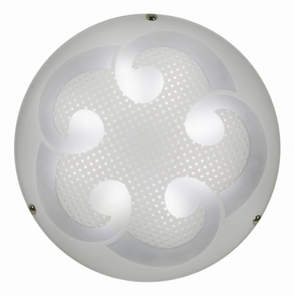 Plafon MONTIokrągły chromowany biały LED 1x10W 30cm 660lm IP20 Candellux