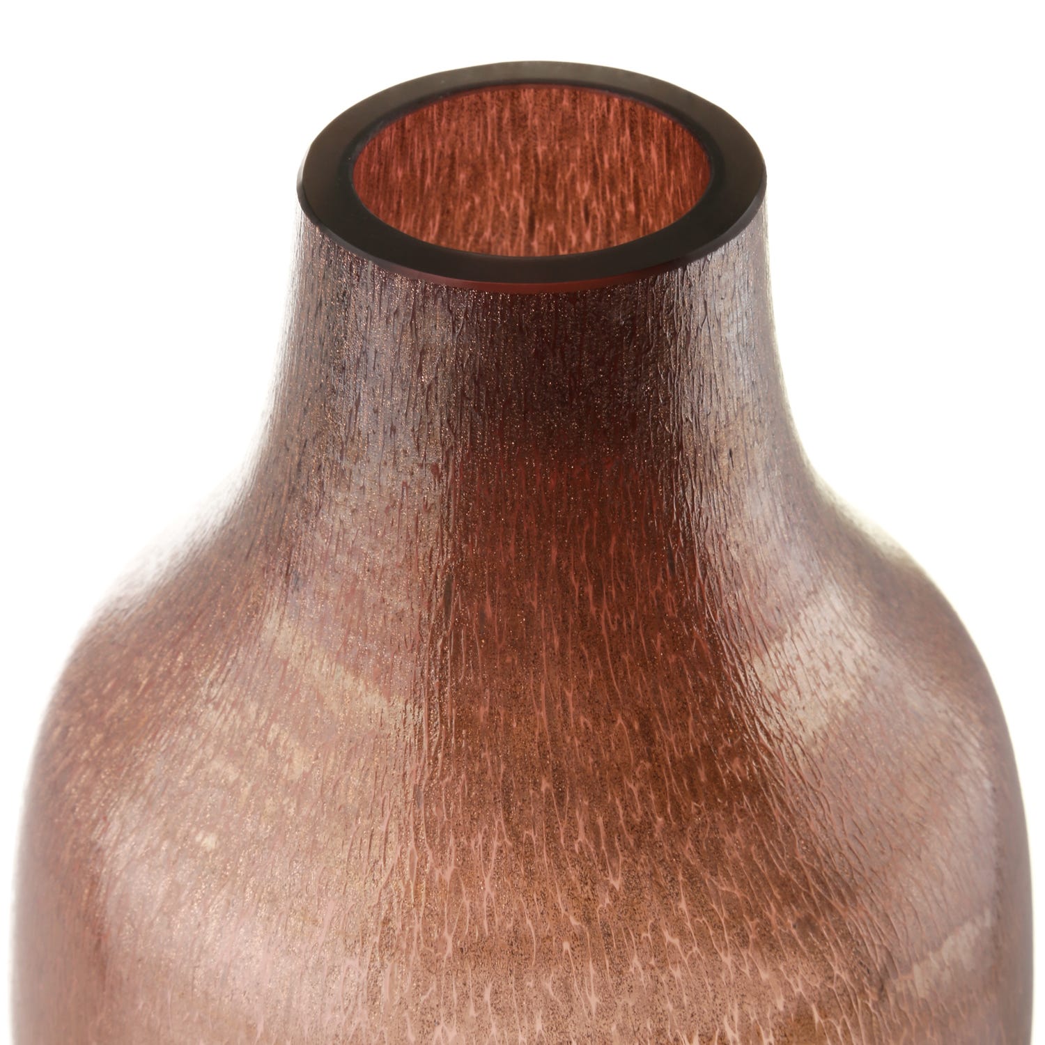 Vaso in vetro 40x16 cm marrone