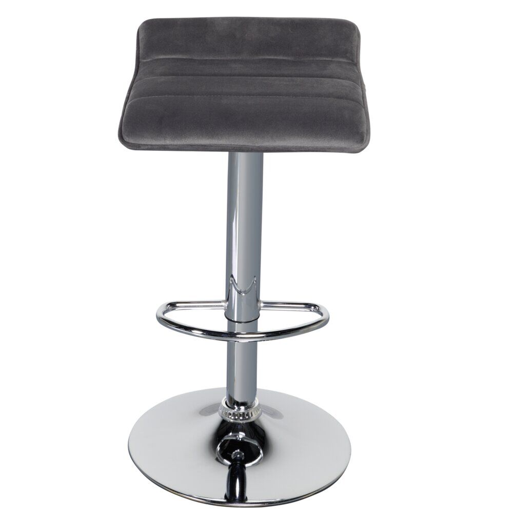 Tabouret de bar Majestik rotatif Gris L.30.5 x P.39.5 x H.63/83.5 cm
