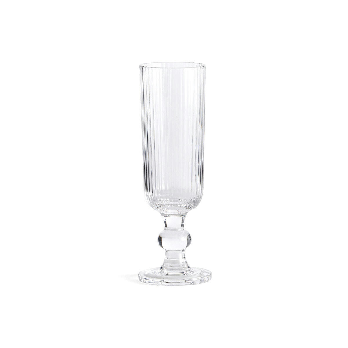 Lot de 6 flûtes à champagne striées, Ostri