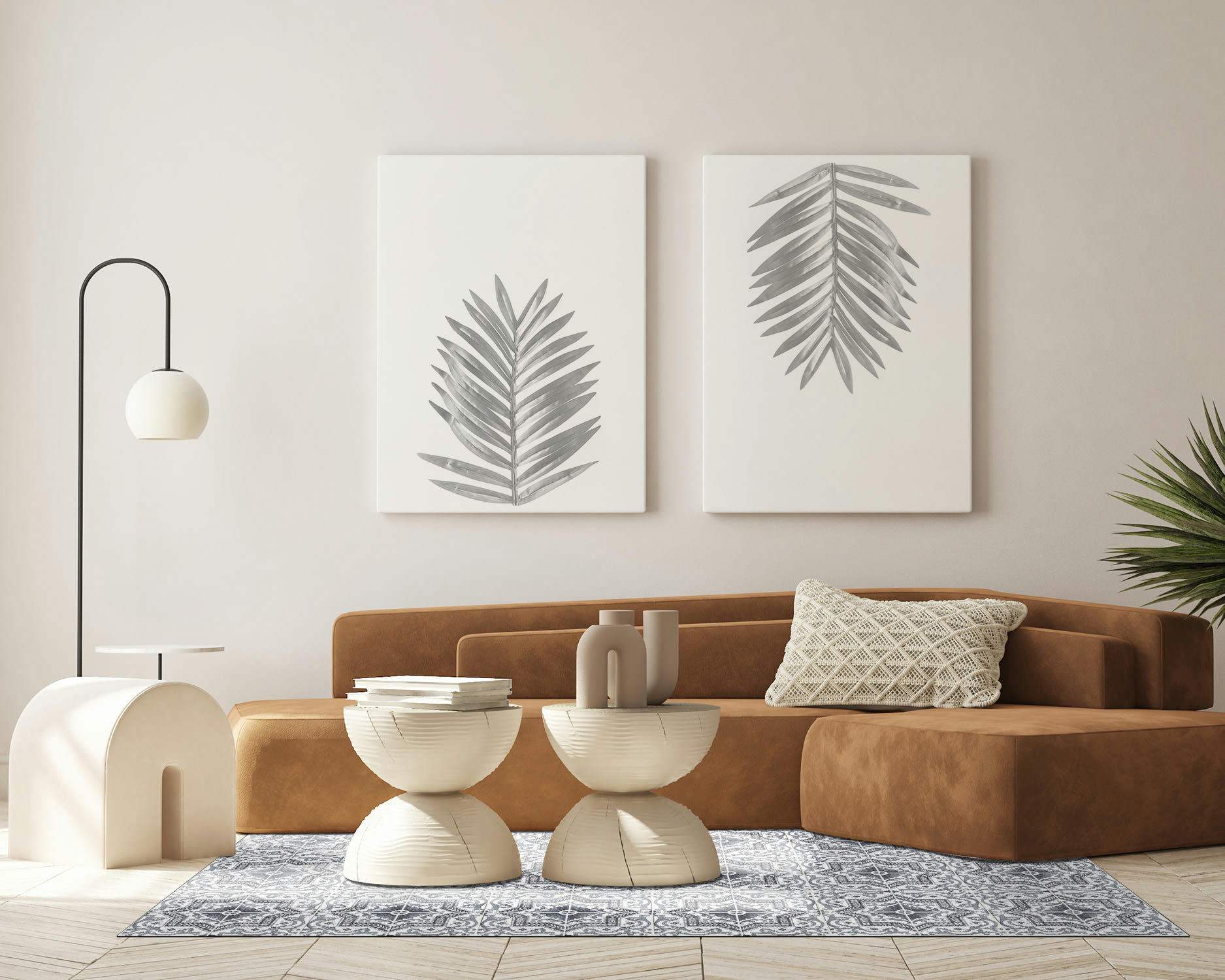 ALFOMBRAS AZULEJOS - Tapis vinyle carreaux ciments tolédo gris 60x200cm