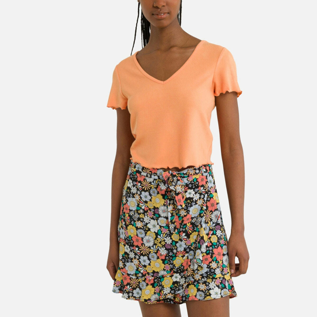 T-shirt crop, col V