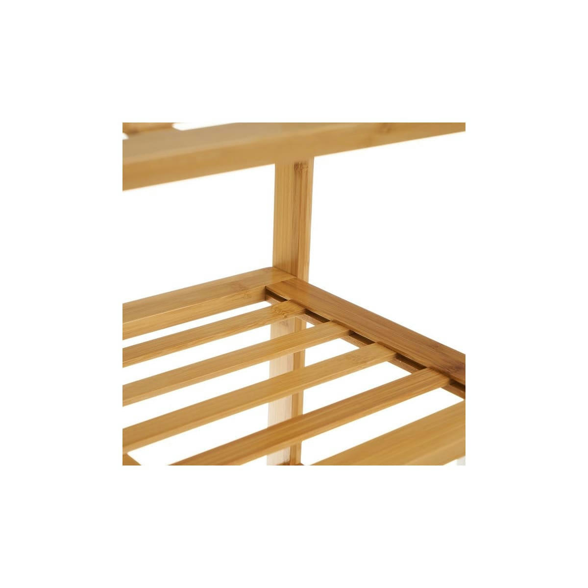 - Étagère à chaussures bambou étroite 3 niveaux 70x26x50cm