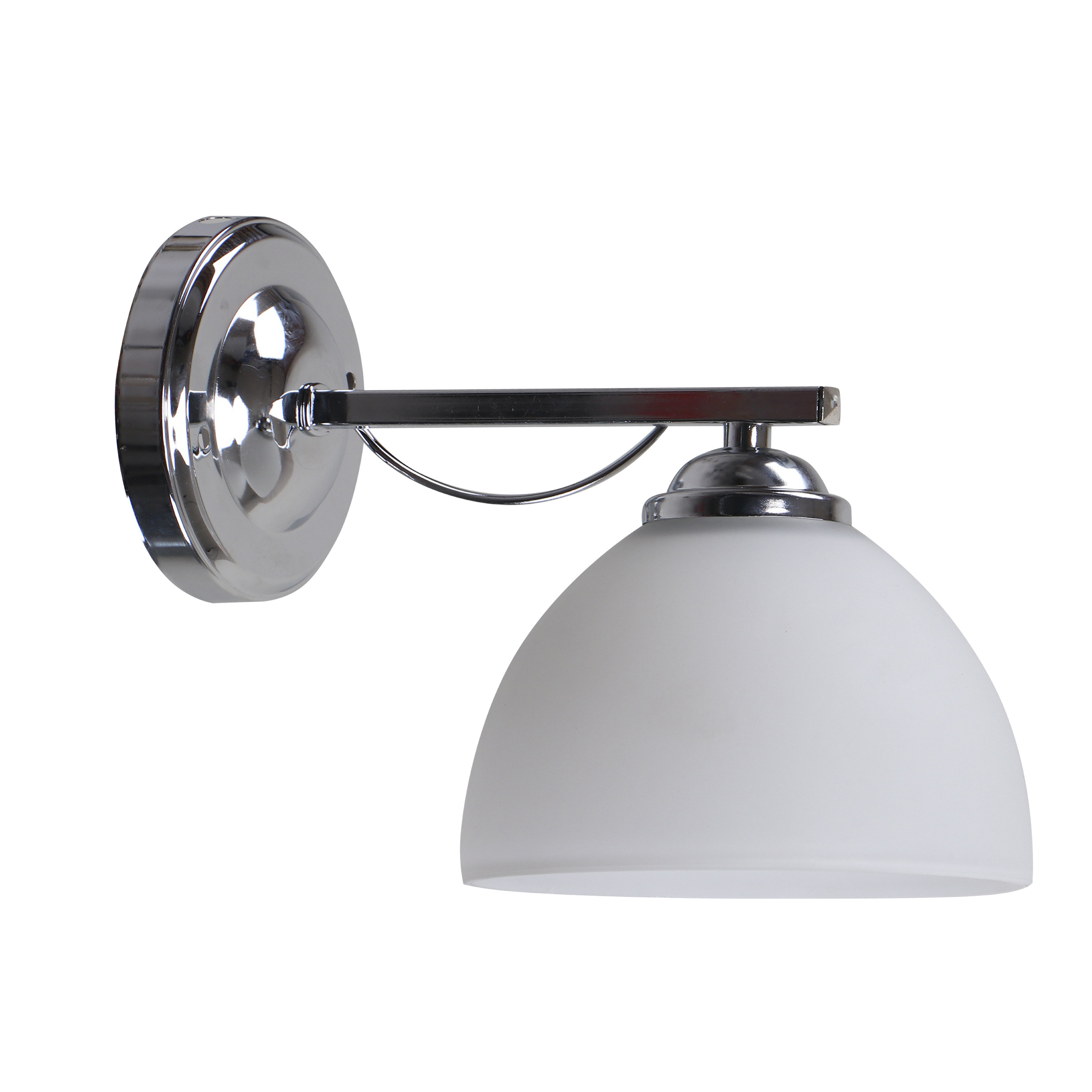Lampa kinkiet FILONA chromowy 1x40 e27 klosz biały