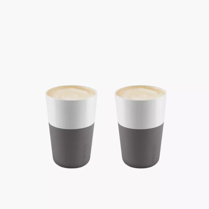 Zestaw 2 filiżanek do latte EVASOLO 360ml Elephant Grey