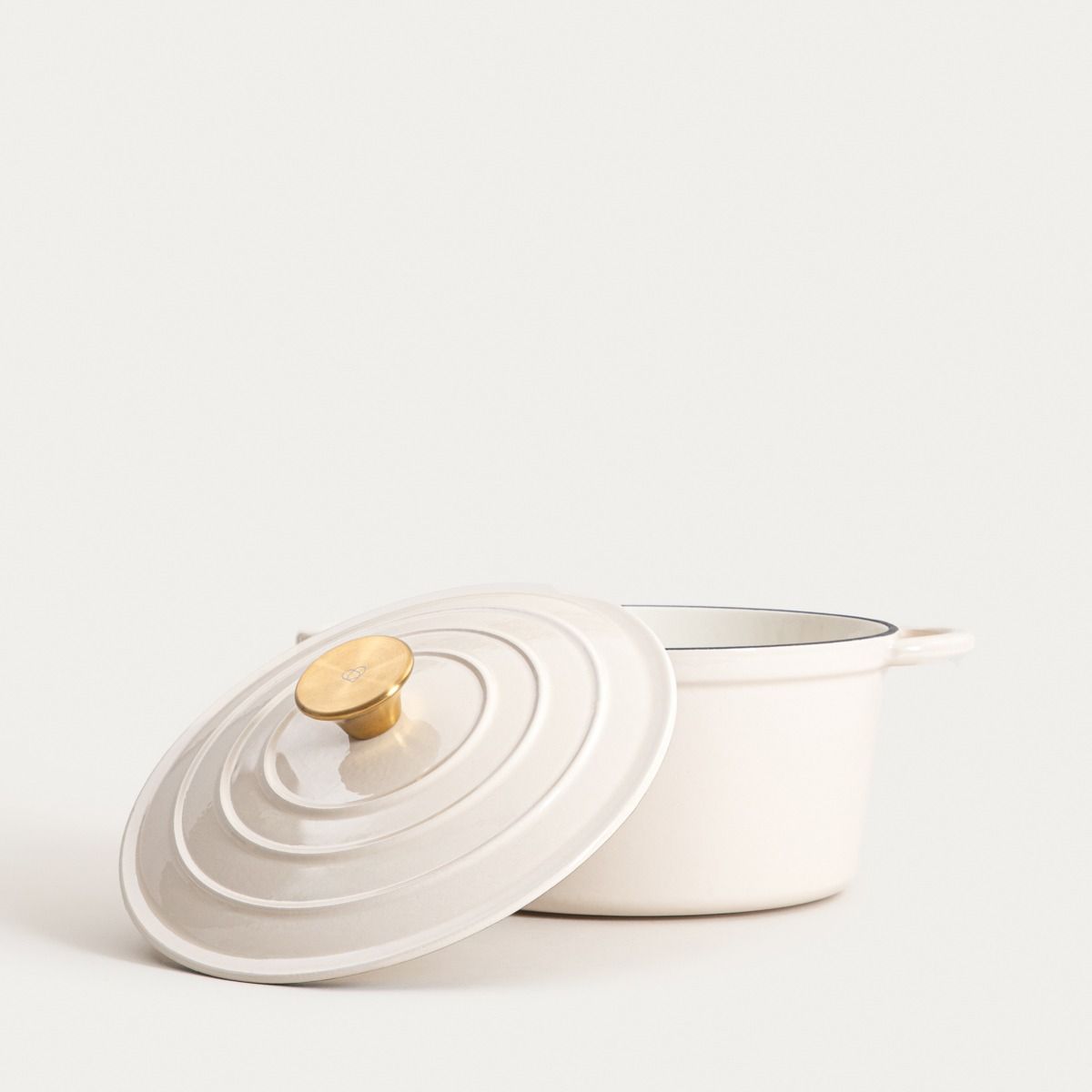 Garnek żeliwny ANDREAS beżowy tradycyjny, 24cm 4 l