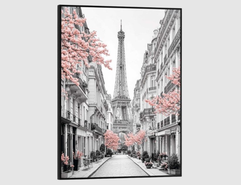 Bild Slim Frame Black Paris Street 30x40cm
