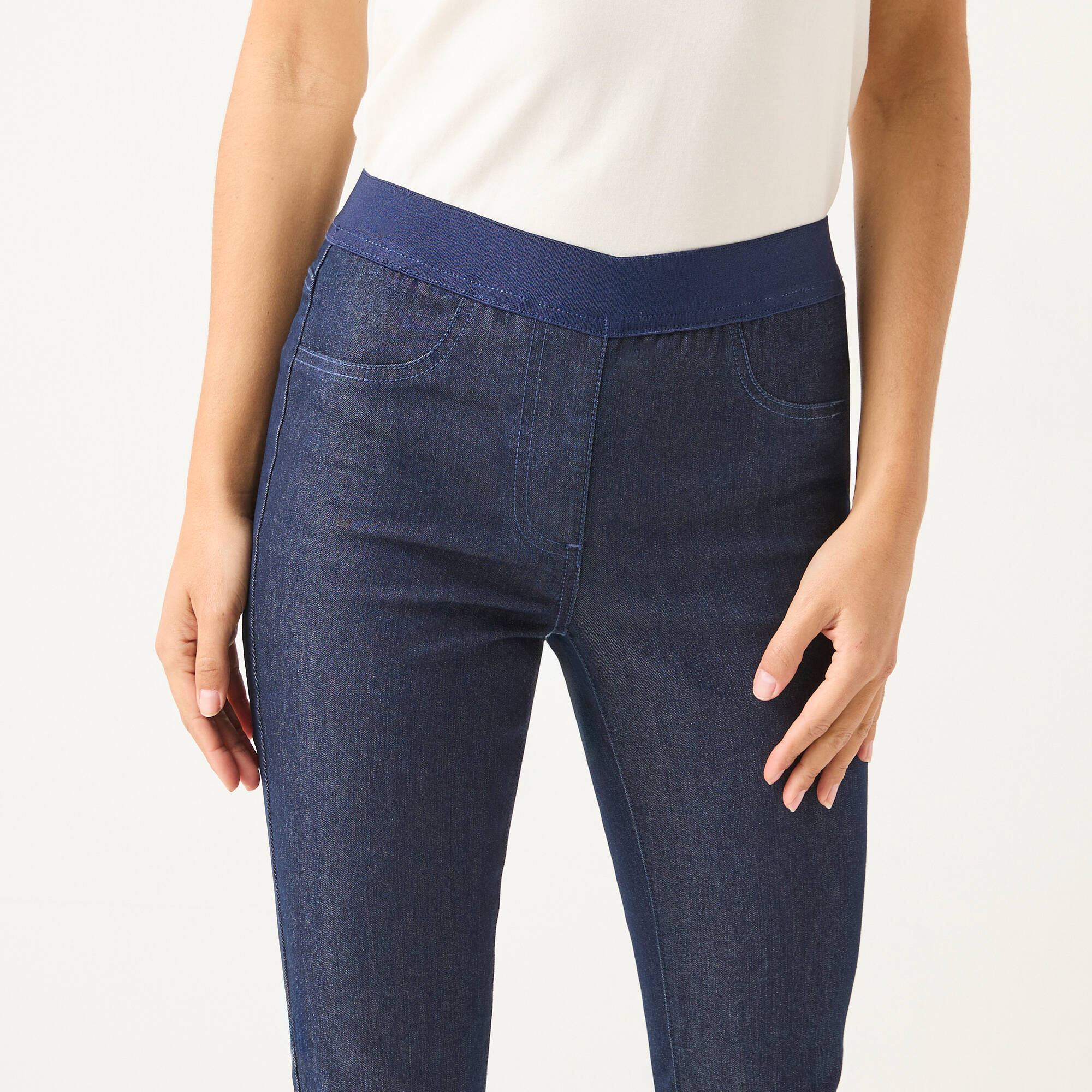 Jegging denim taille élastiquée - grande stature