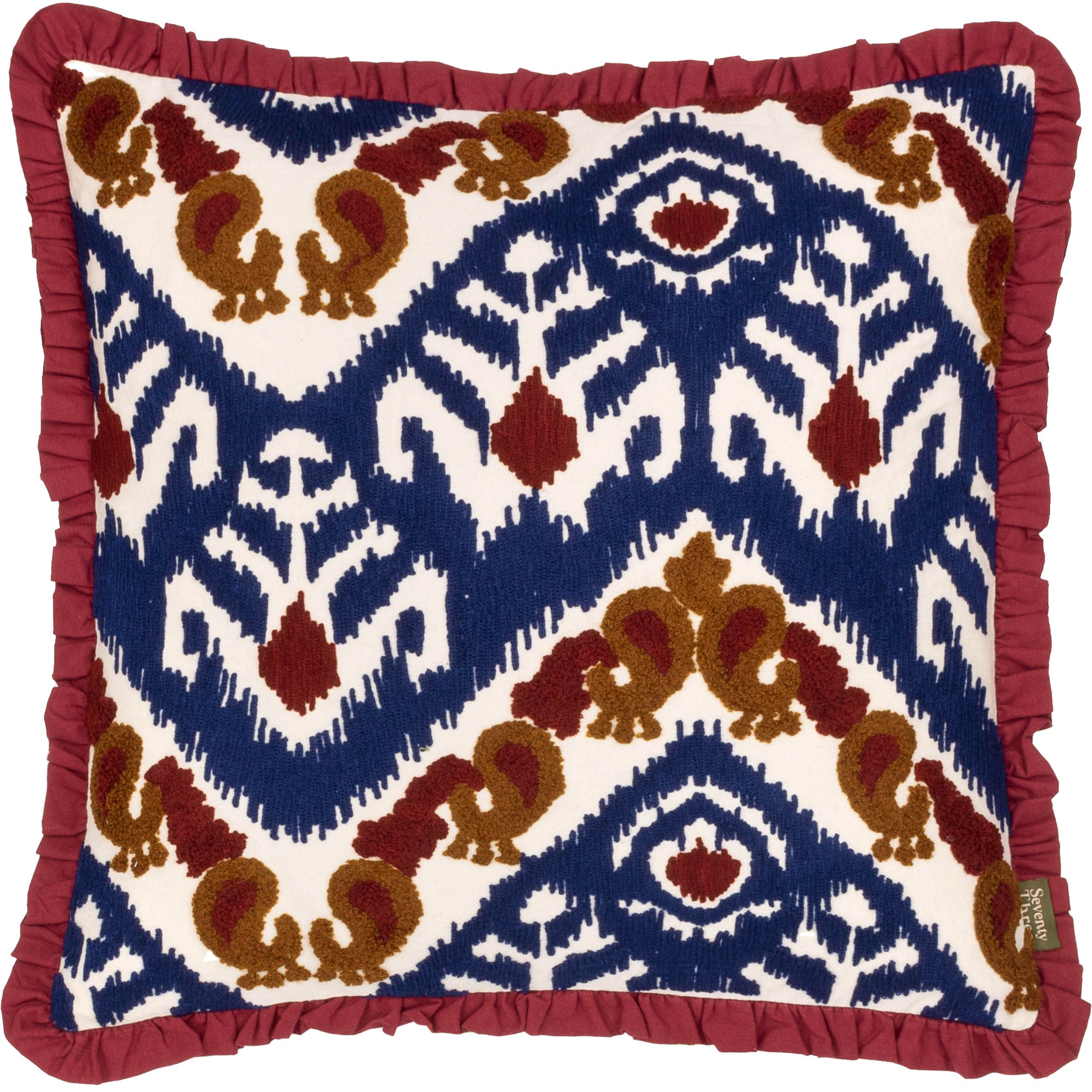 Paoletti Henderson Embroidered 100% Cotton Cushion