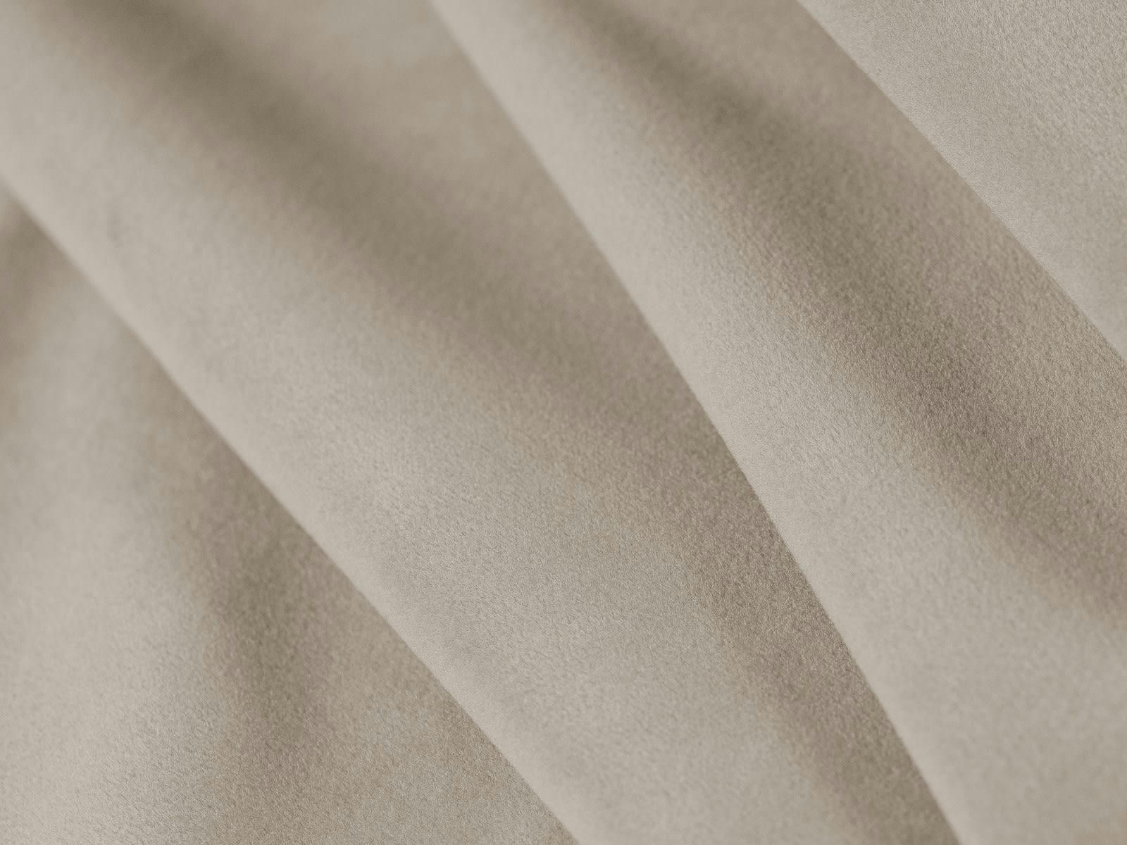 RUBY - Canapé d'angle droit 3 places en tissu velours beige