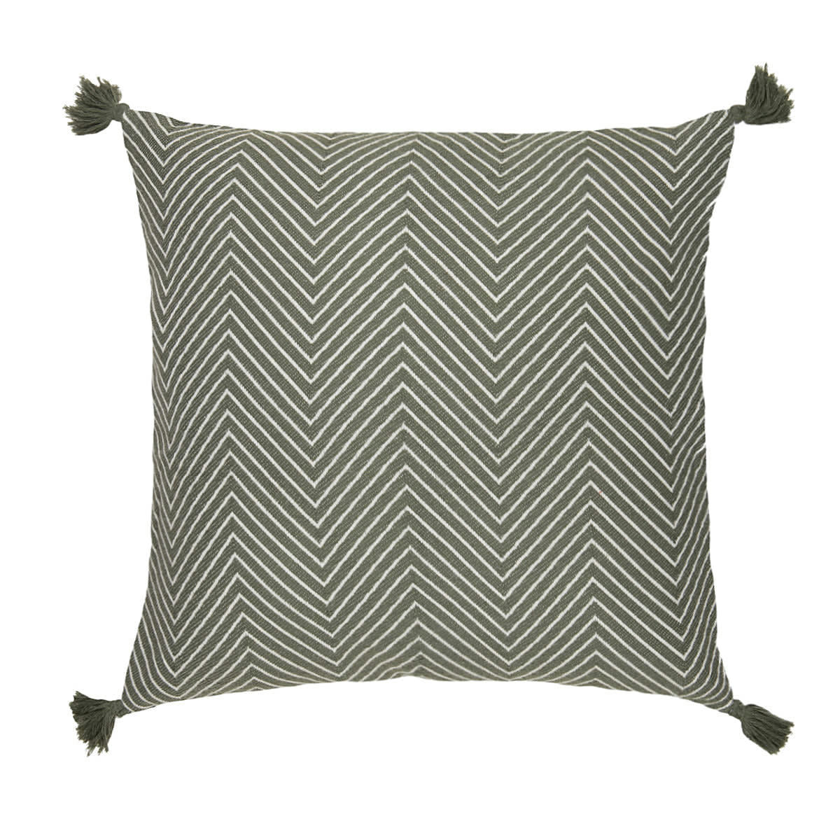 AMSTERDAM - Housse de coussin coton  50x50 vert olive
