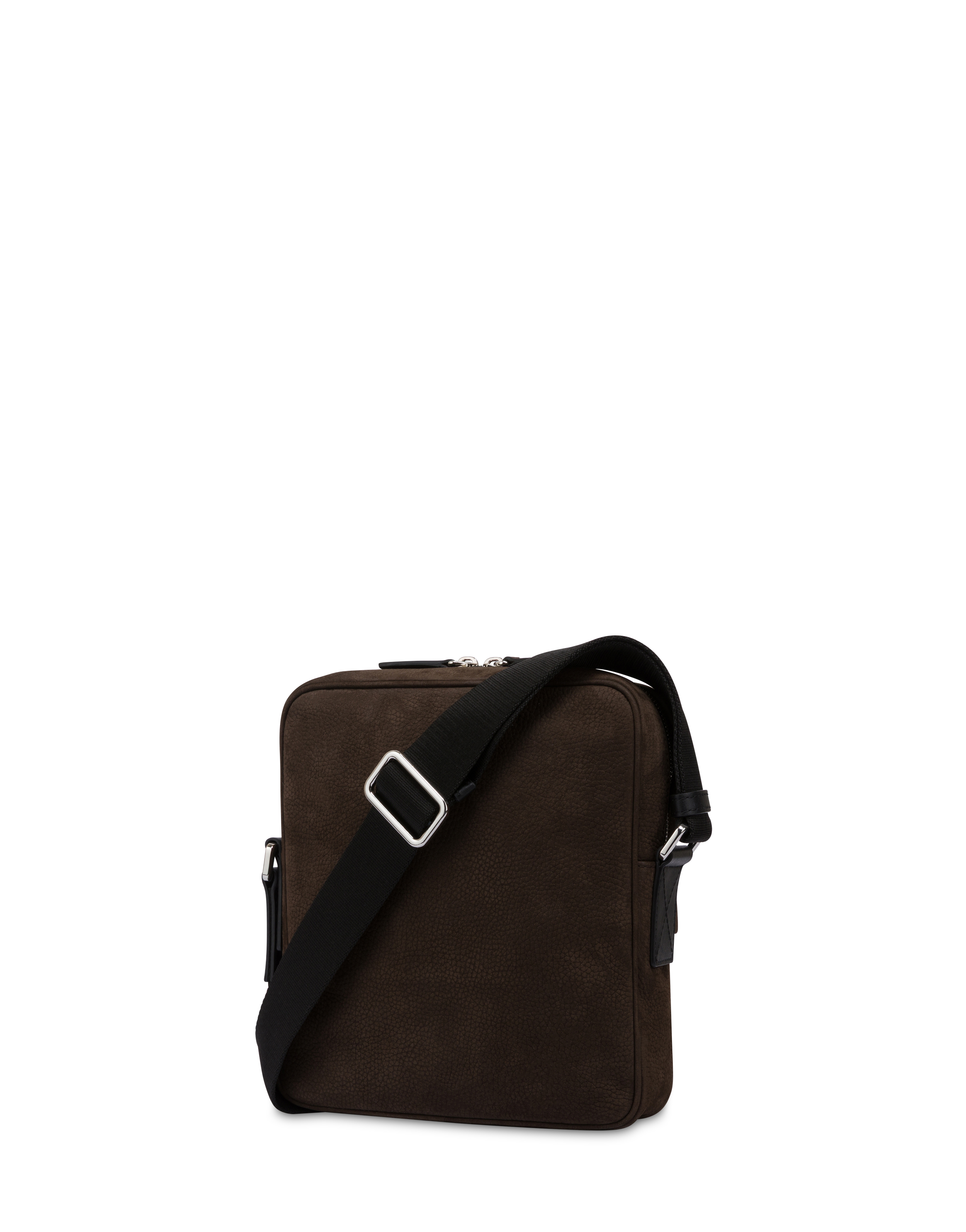 Borsa A Tracolla In Nabuk E Vitello T.moro/nero