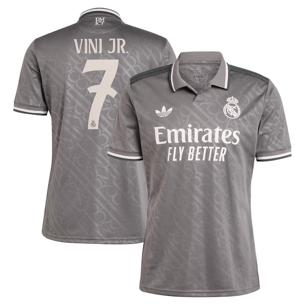 Vini Jr. Los Merengues adidas Originals 2024/25 Third Replica Player Jersey - Charcoal/White